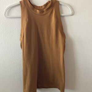 Athleta gold Ribbed Top large